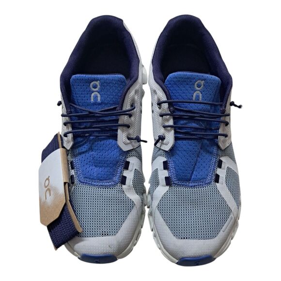 On Shoes - On Cloud 5 Push Running Shoes  Sneakers Women's 9 Blue White Lace Up READ